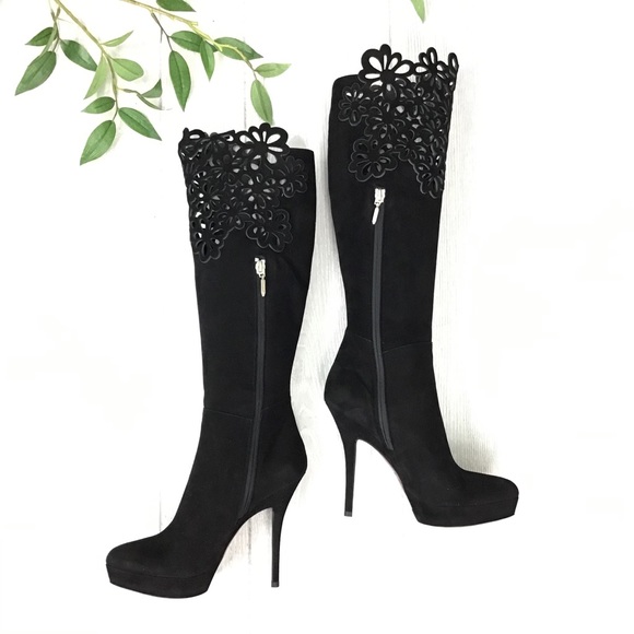 NEW Cesare Paciotti Suede Laser Cut Boots - Picture 3 of 8